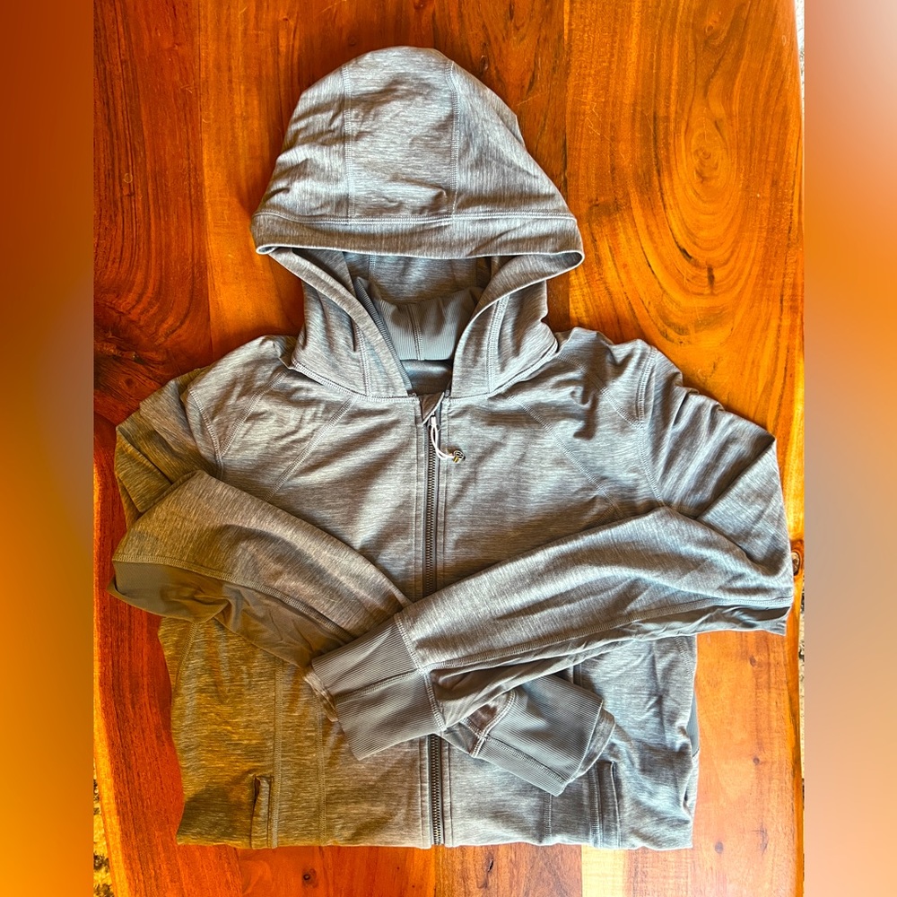 Lululemon Heather Grey Zip up Hoodie